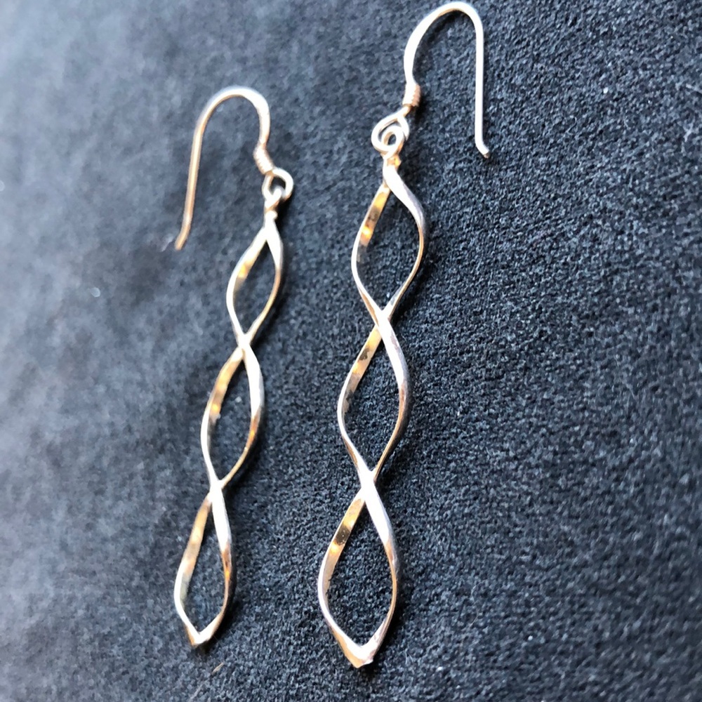 Sterling silver earrings 925. 2.25” drop